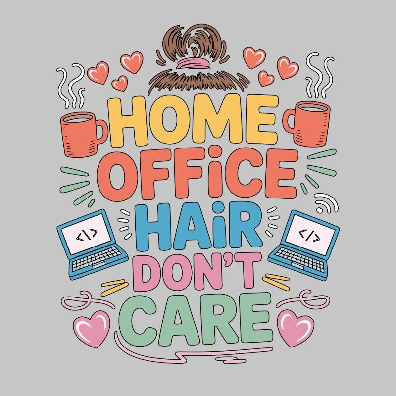 Remote Developer Home Office Hair Web Developer