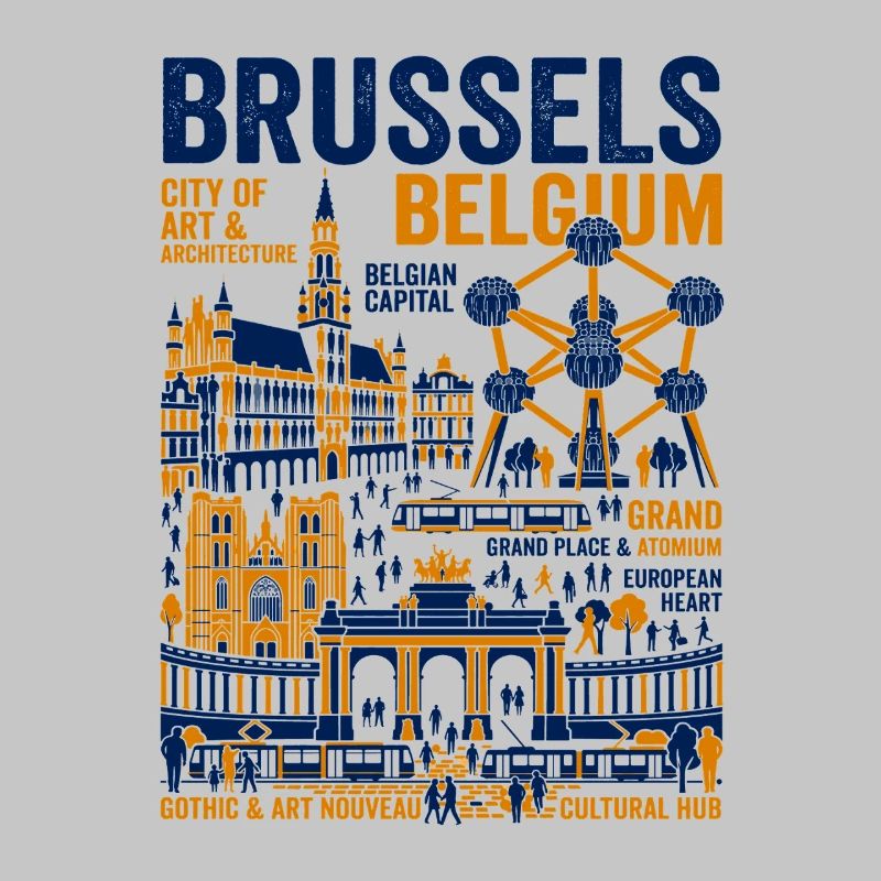 Monuments illustrés de Bruxelles Capitale belge