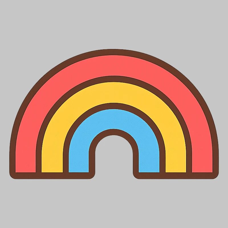 Heller Retro-Regenbogen
