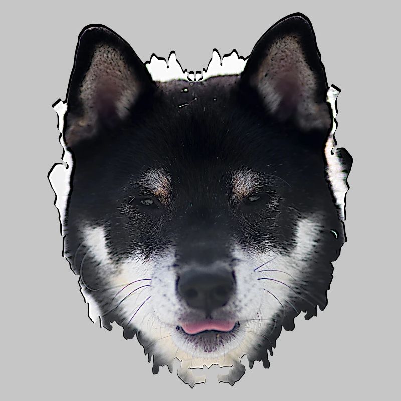 Conception du visage du chien de nuit