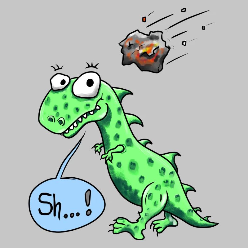 Dino avec météorite