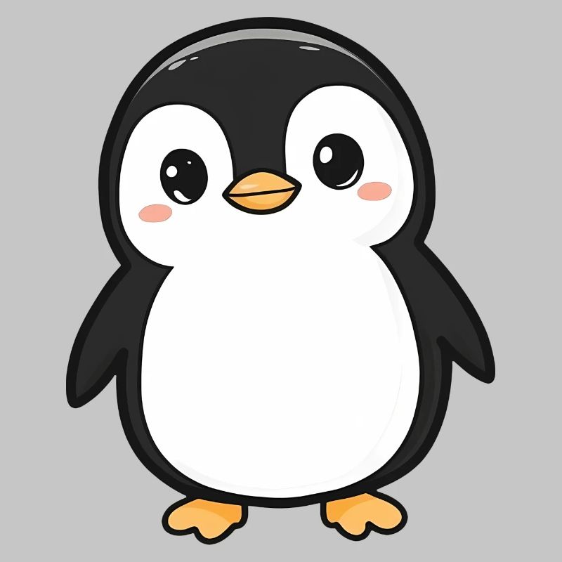 Mignon Adorable Pingouin - Conception de dessin animé charmant
