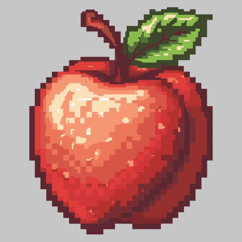 Retro Pixel Apfel