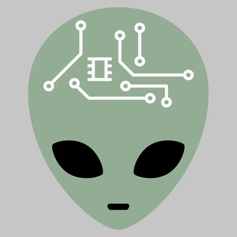 Alien Head avec circuits (trois couleurs)