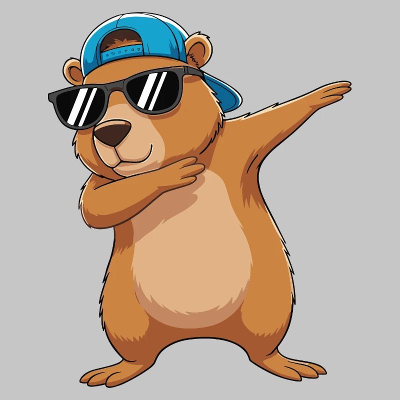 Dessins animés de lunettes de soleil Bear Cool à Dabber