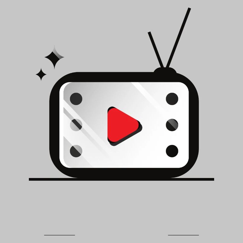Retro TV Play Button Pattern