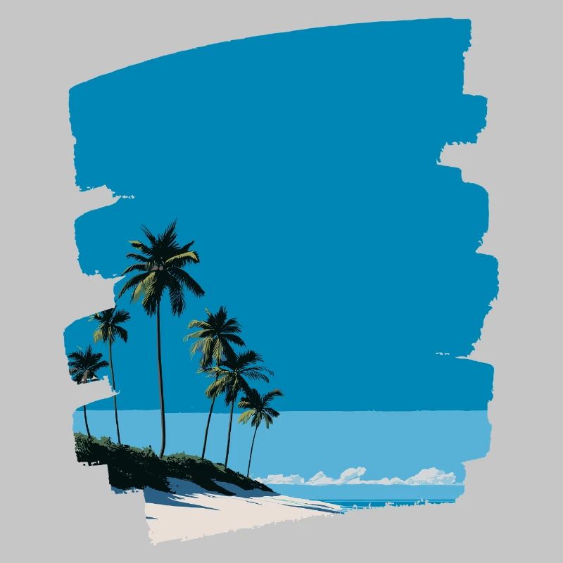 Beach Sea Palm Trees