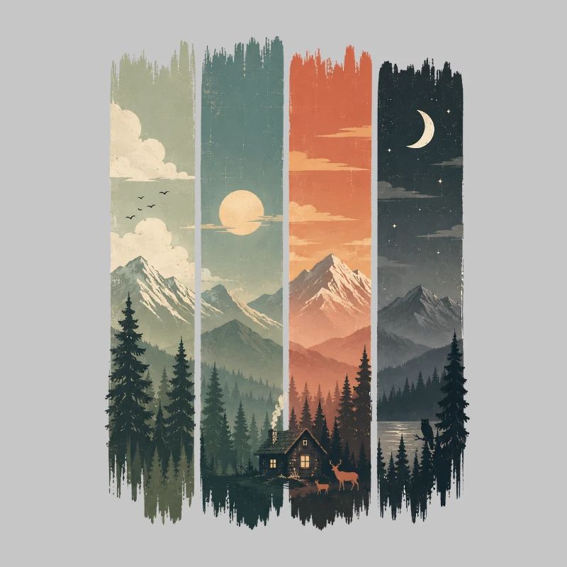 Sylvan signs: mountains and huts