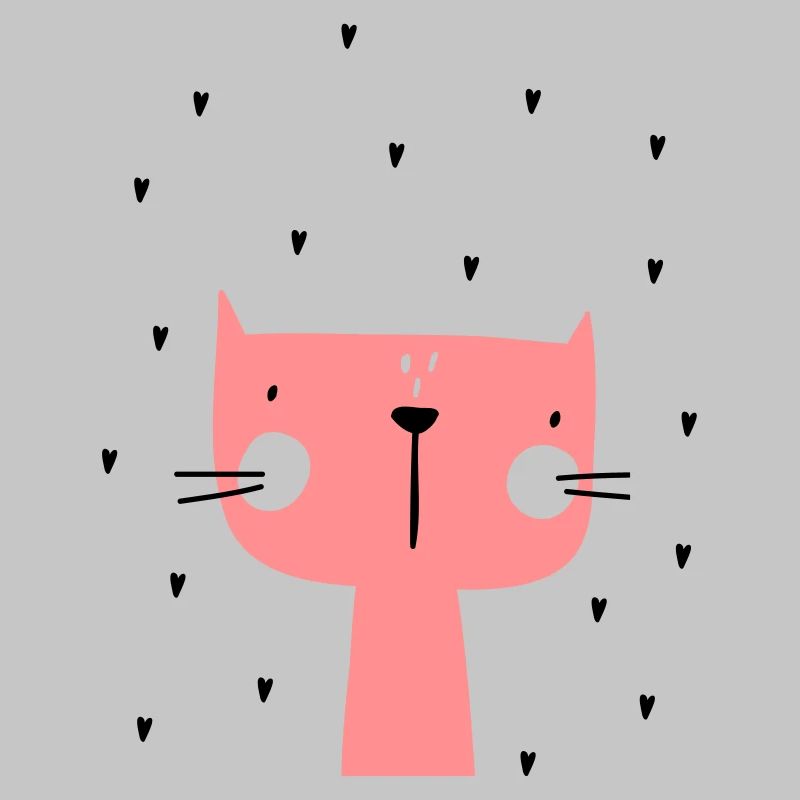 Katze mit Herzen