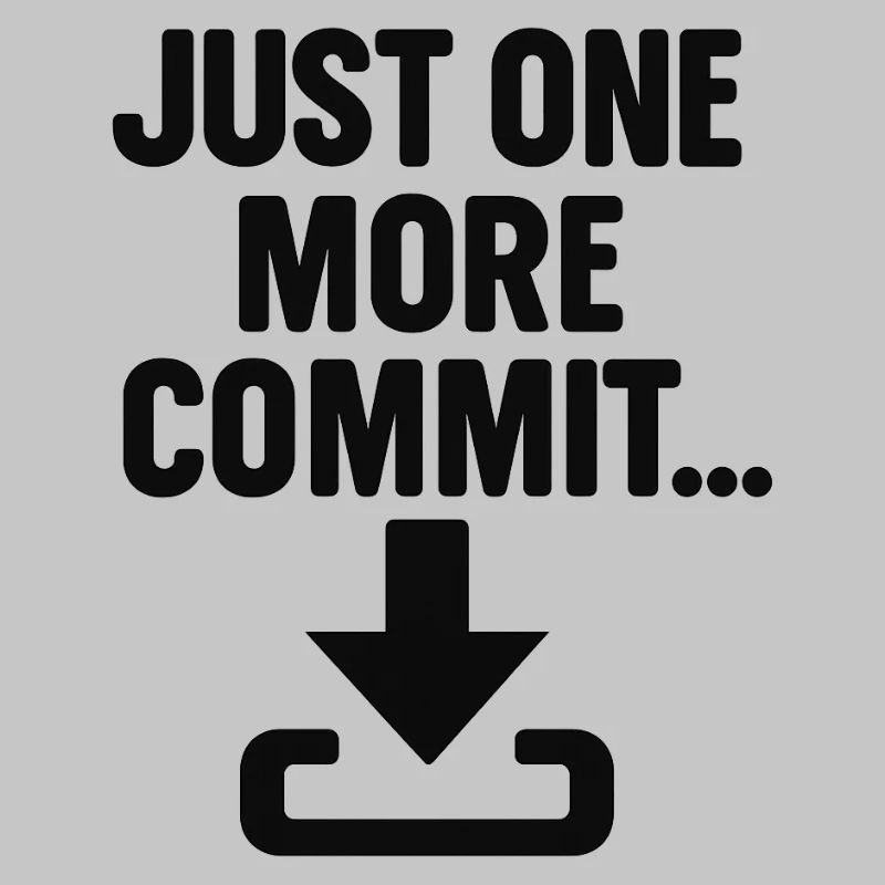 Just One More Commit - T-shirt de programmeur drôle
