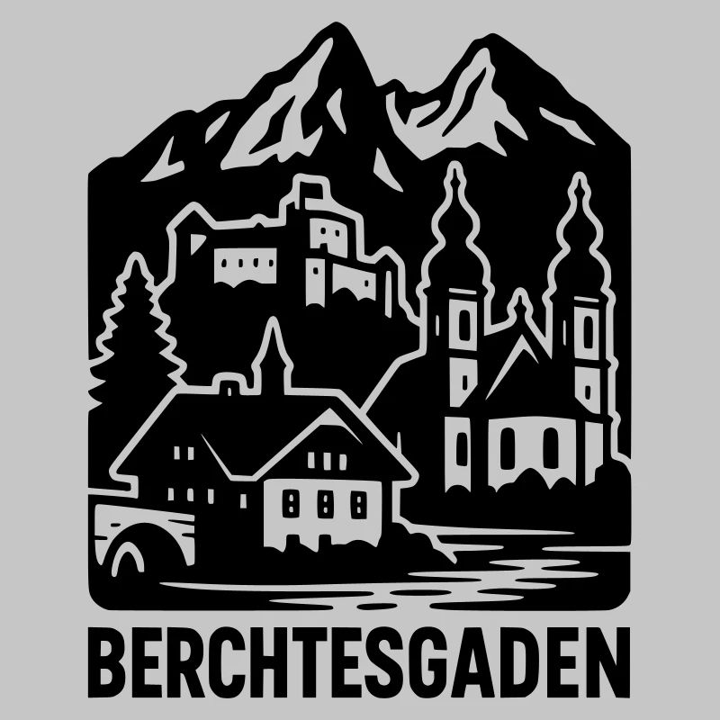 Silhouette de Berchtesgaden Point de repère