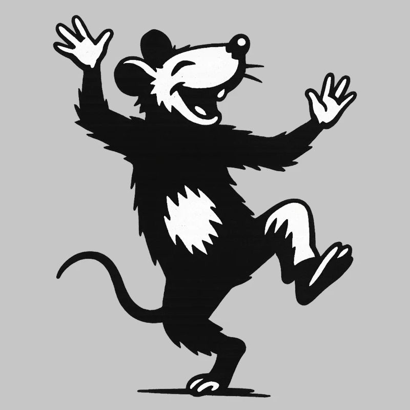 Cheerful dancing mouse