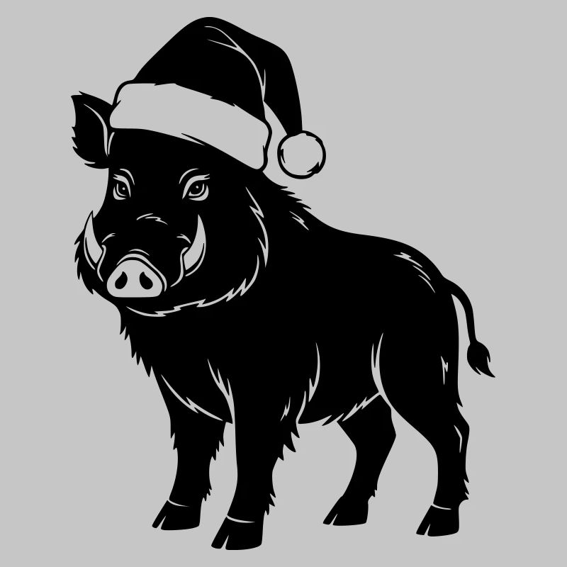 Weihnachts-Wildschwein Vector