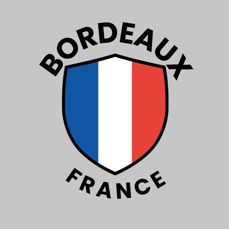 Conception du bouclier du drapeau français