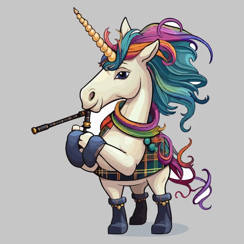 Bunter Einhorn Dudelsack
