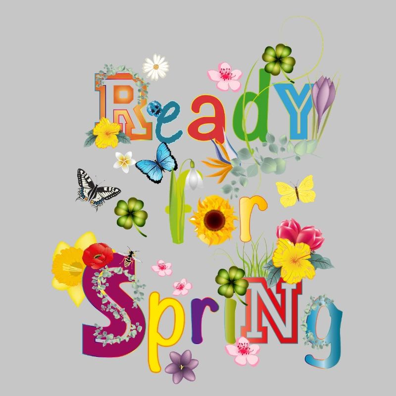 Ready for Spring – Bunte Frühlings Typografie 