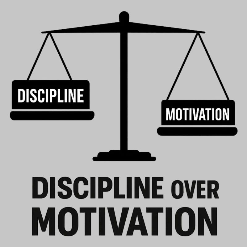 Disziplin über Motivation