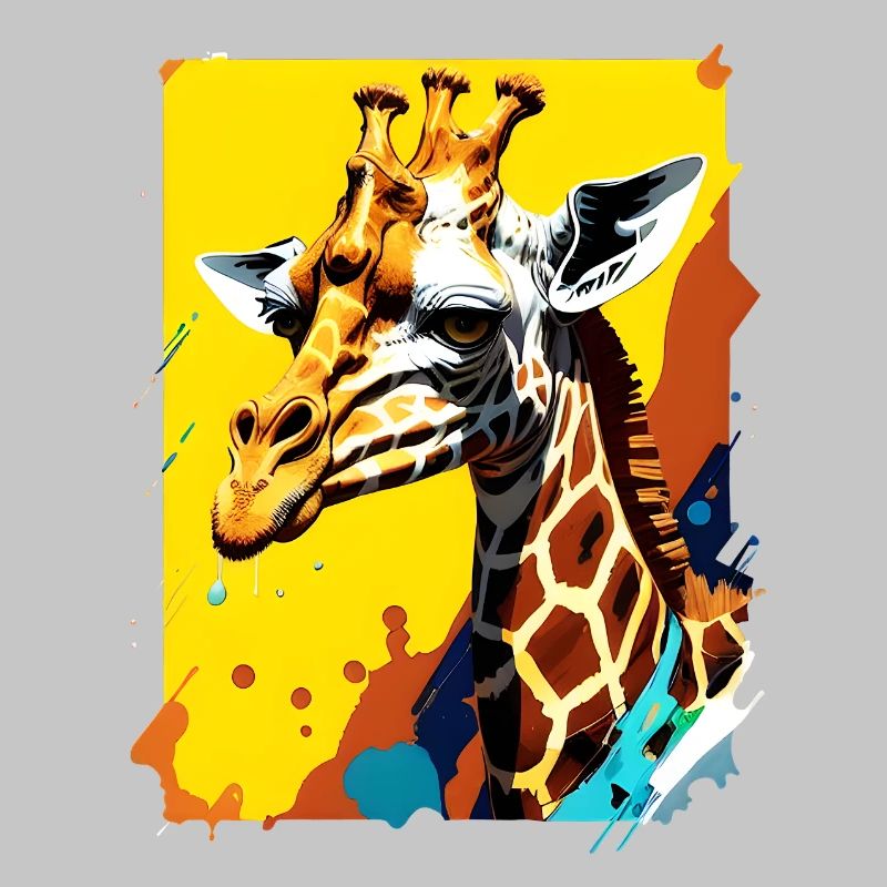 Giraffe Farbexplosion Neon