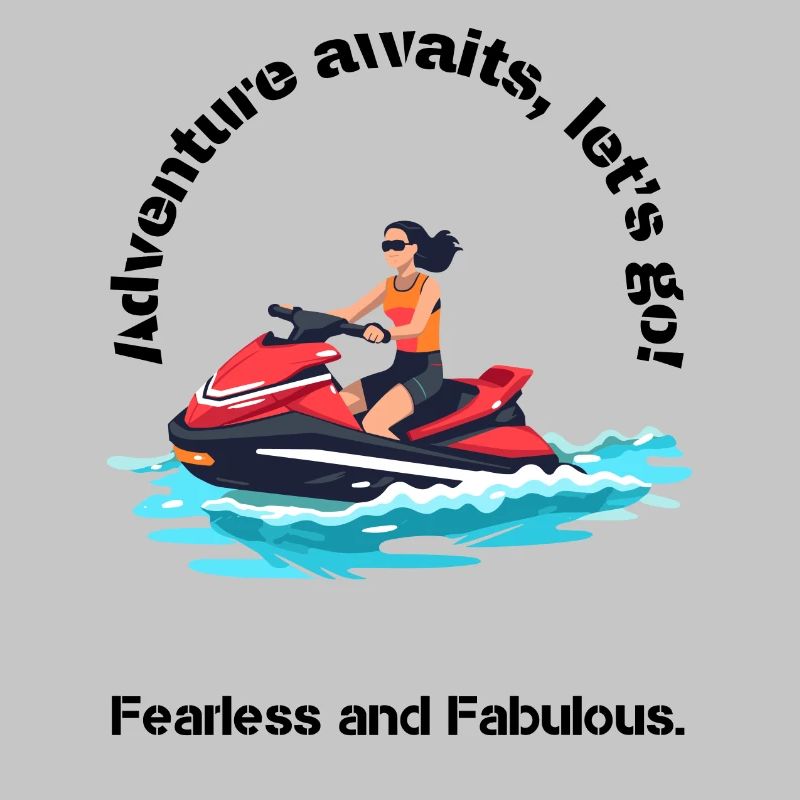 Lebendiges Jetski-Abenteuer-Design
