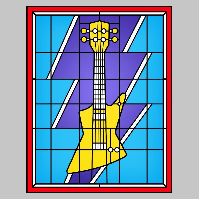 Buntglas-E-Gitarre