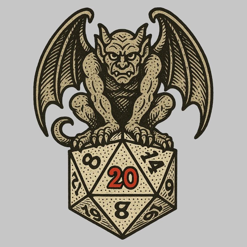 Gargoyle on a D20 Dice Arc