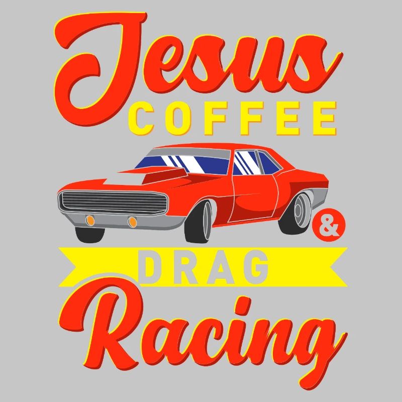 Jesus Coffee et conception de voitures musclées pour la course de dragsters