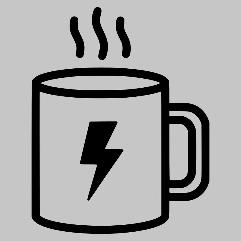 Kaffee Tasse Blitz Energie