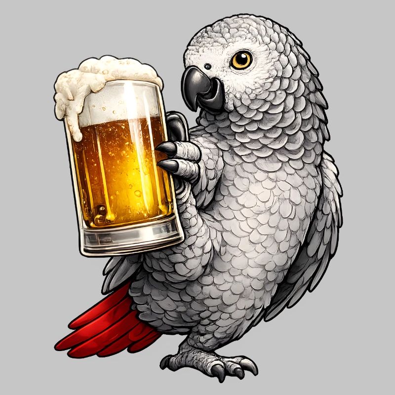 Graupapagei Bier