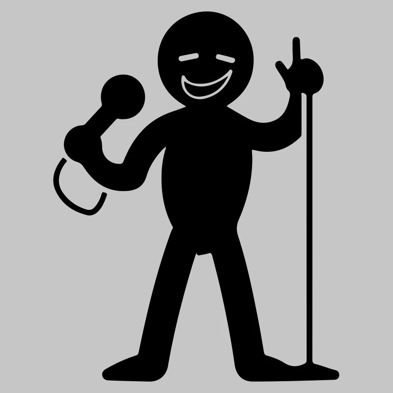 Chanteur avec micro