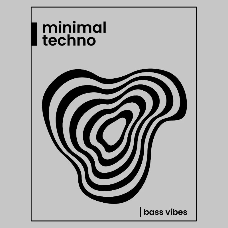 minimal techno poster design