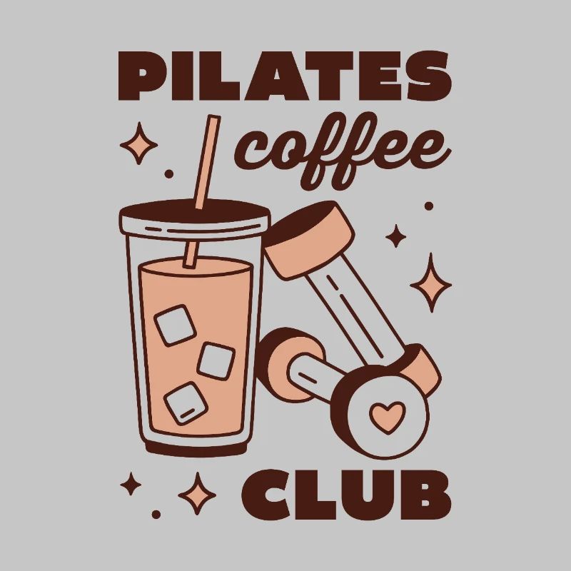 Pilates-Eiskaffee-Latte-Mädchen-Ästhetik