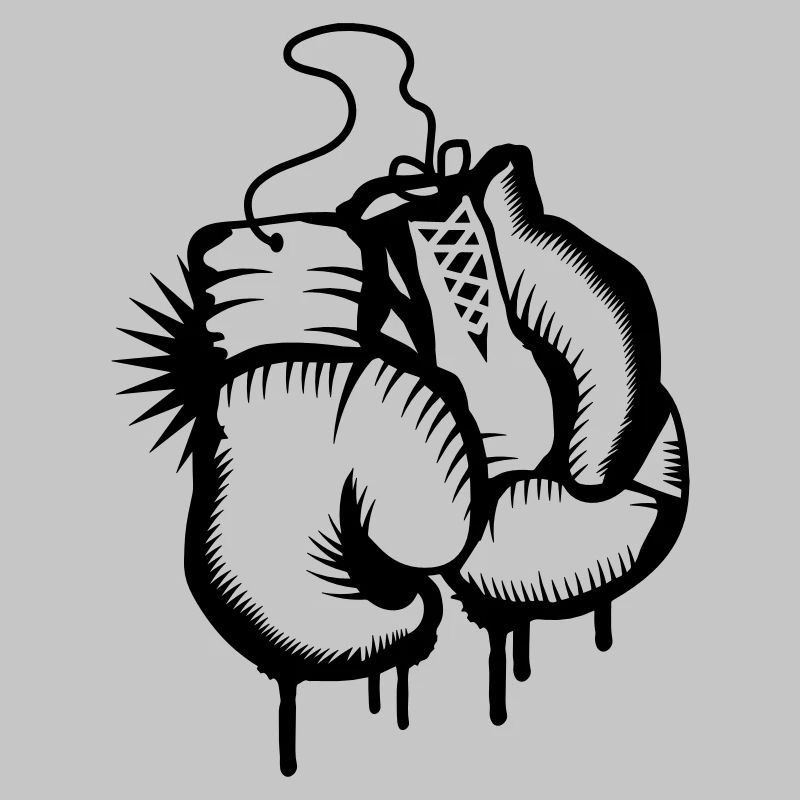 Deux gants de boxe dans le style de graffiti