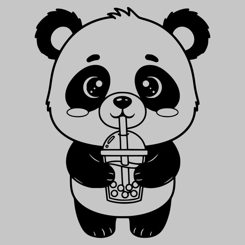 Panda mit Trinkbecher