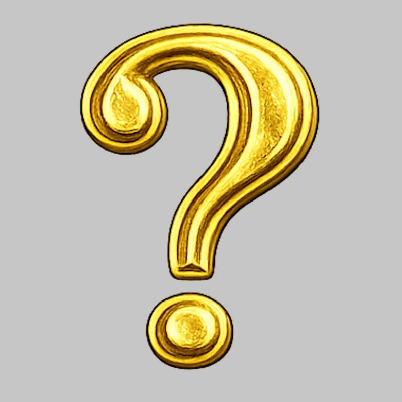 Conception du point d’interrogation doré