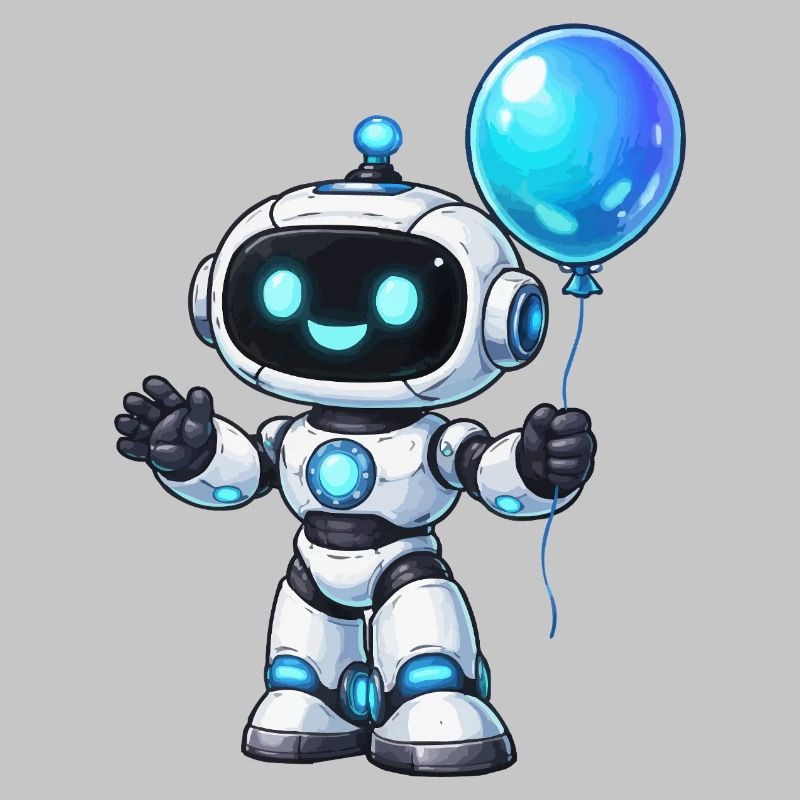 Kleiner Roboter mit Ballon