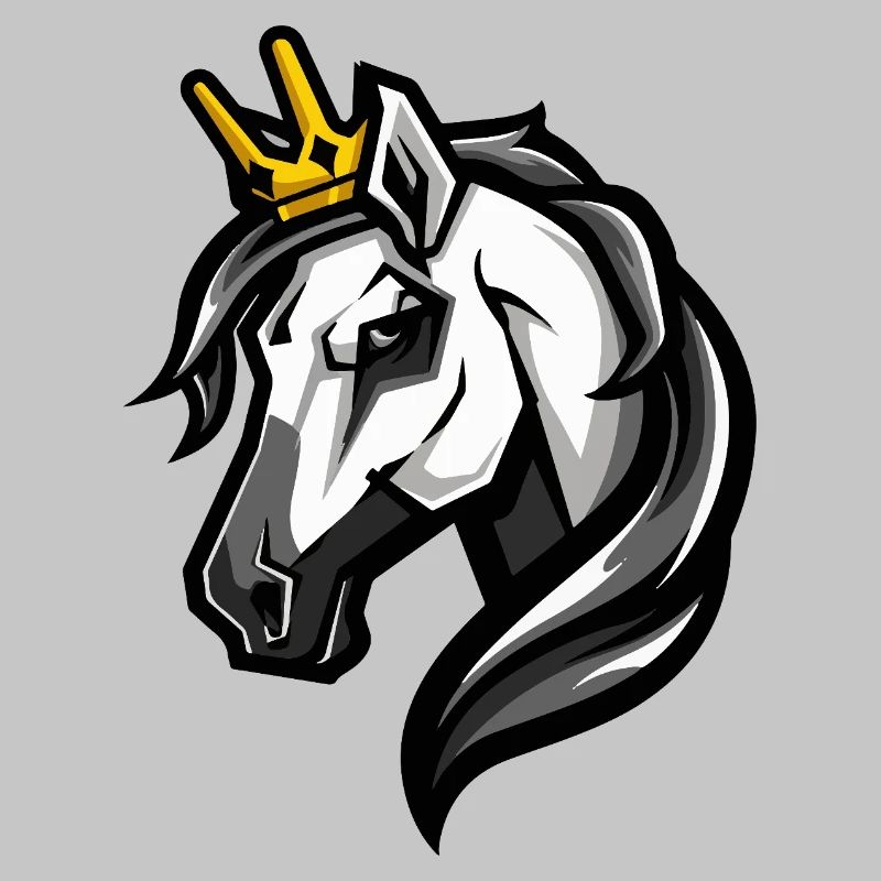 Pferd Kopf Krone