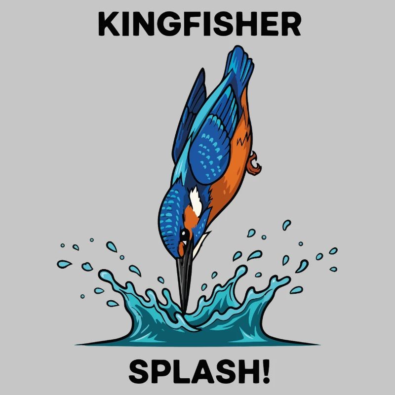 Martin-pêcheur Splash Kingfisher Rivière