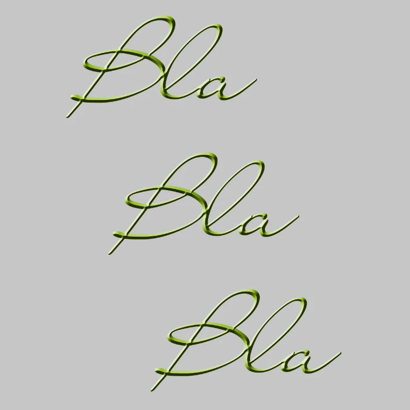 Bla Bla Dreifach Grüner Script