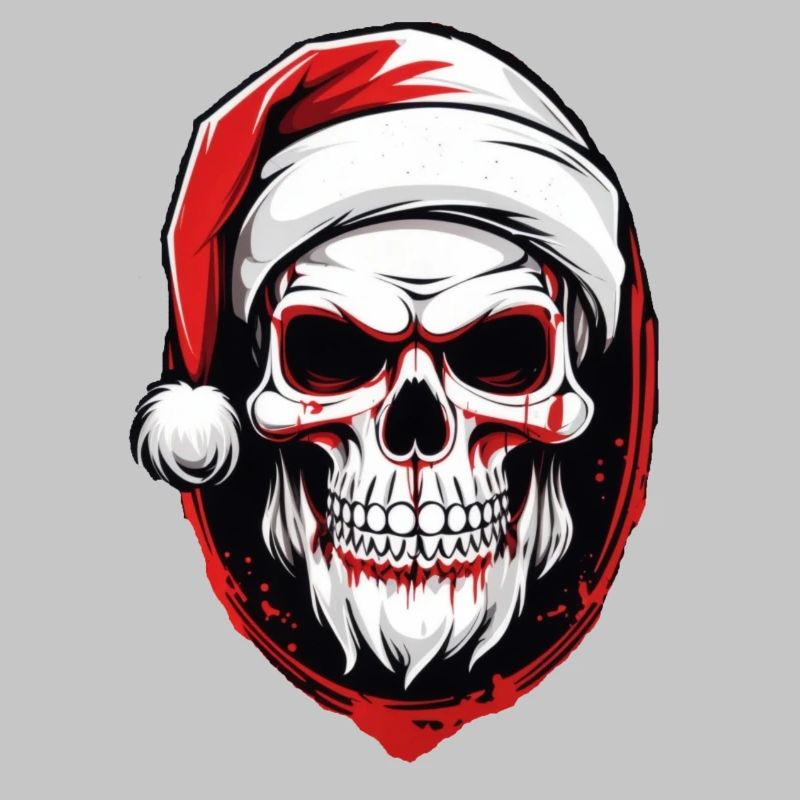 Totenkopf Weihnachtsmann