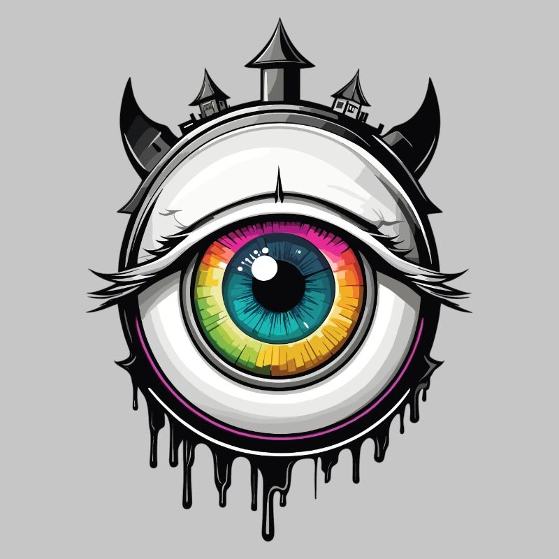 Eye with horns