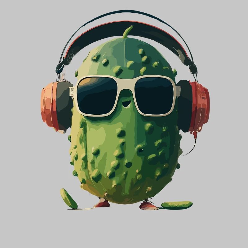 Cool Groovender Kaktus mit Kopfhörer Sommer Vibes