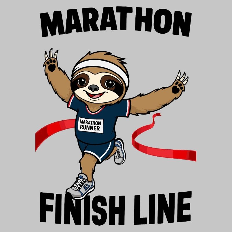 Faultier Marathonläufer