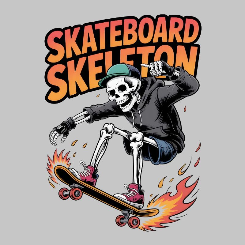 Skateboard Skelett Dynamisches Design