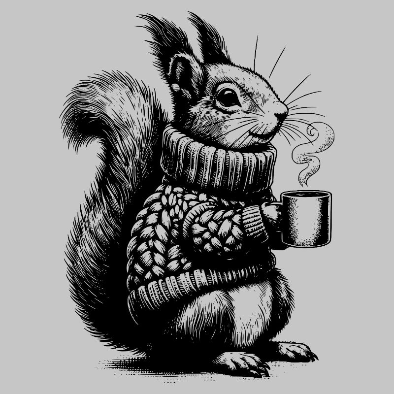Eichhörnchen mit Tee