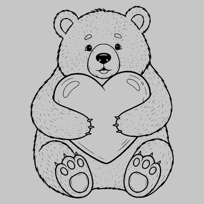 Teddybär mit Herz – kuschelige Liebe