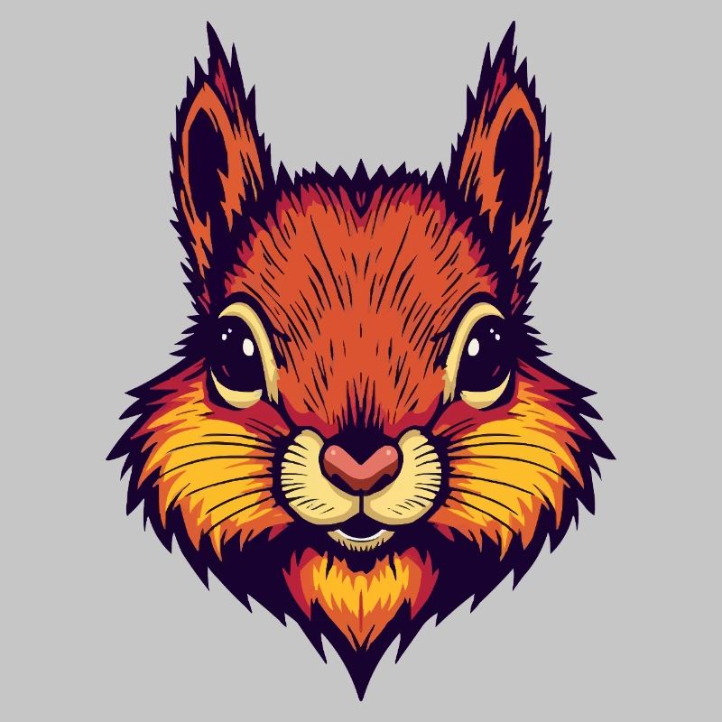 Leuchtend herbstliches Eichhörnchen 
