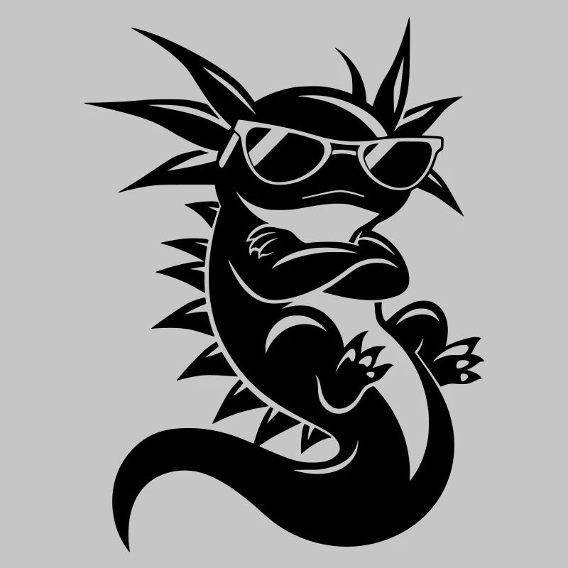 Cooler Axolotl – Sonnenbrille & Attitüde