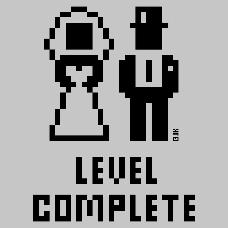 Level Complete (Wedding / Bachelor Party / Pixel / Bold / B)