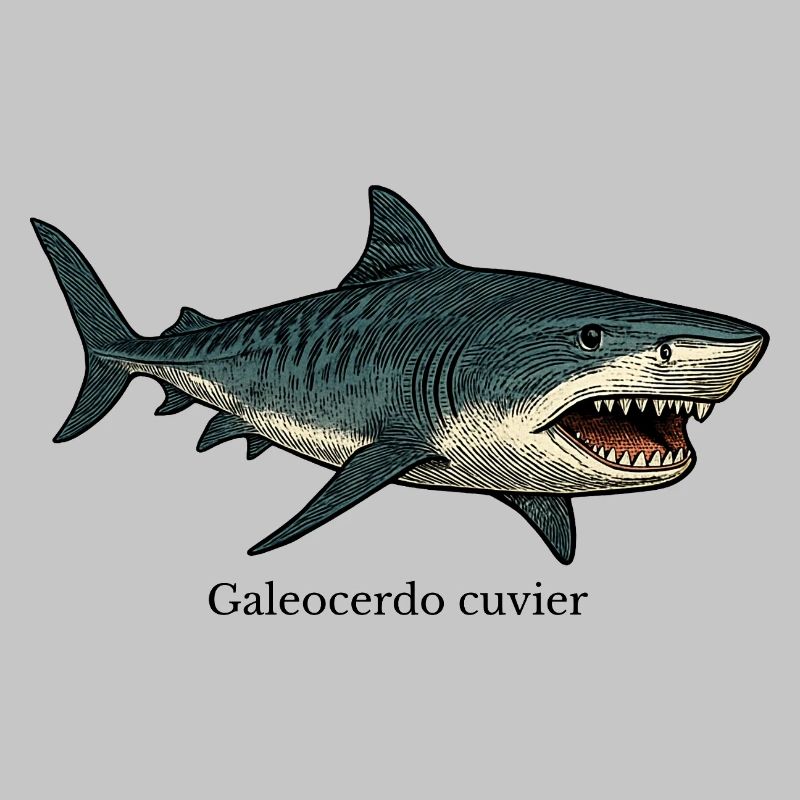 Galeocerdo cuvier tiger shark design