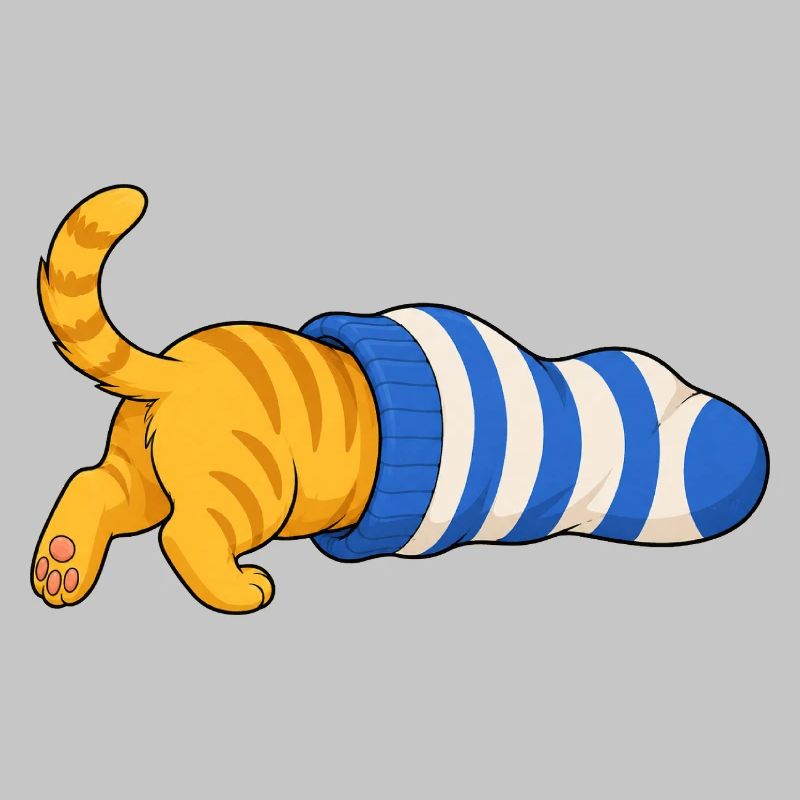 Chat dans la chaussette